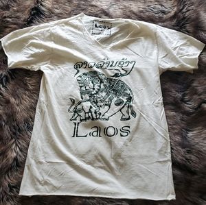 Cut neck organic cotton t-shirt